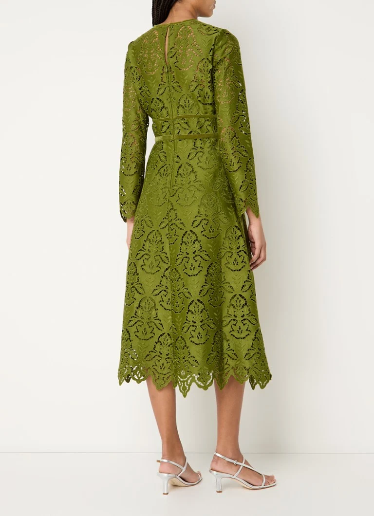 LKBennett Gracie midi dress with openwork design