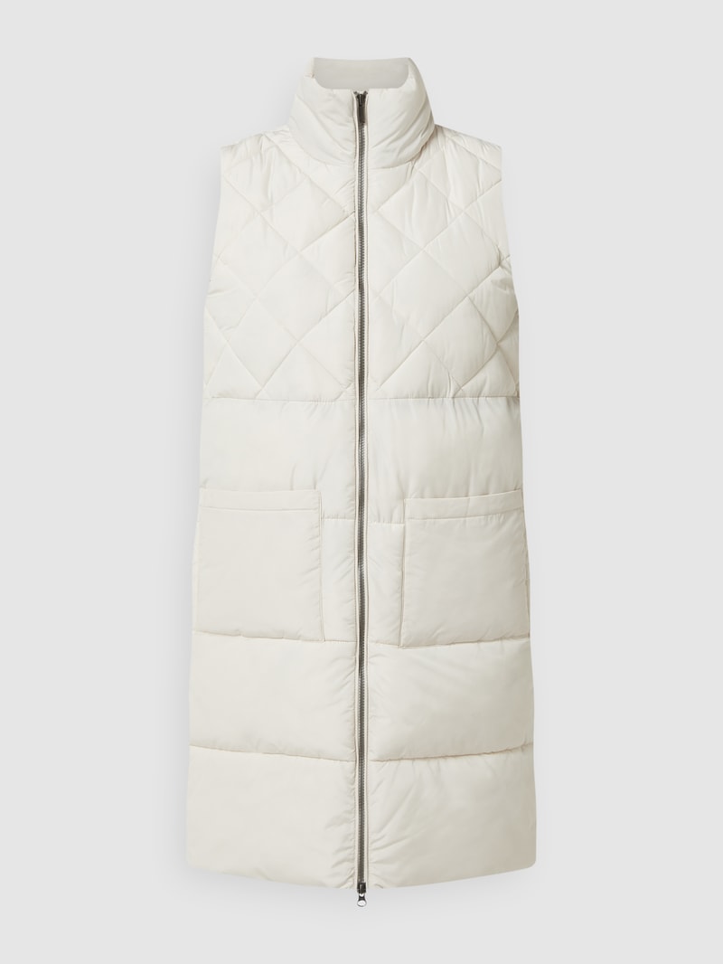 Longweste mit Zweiwege-Reißverschluss  in offwhite