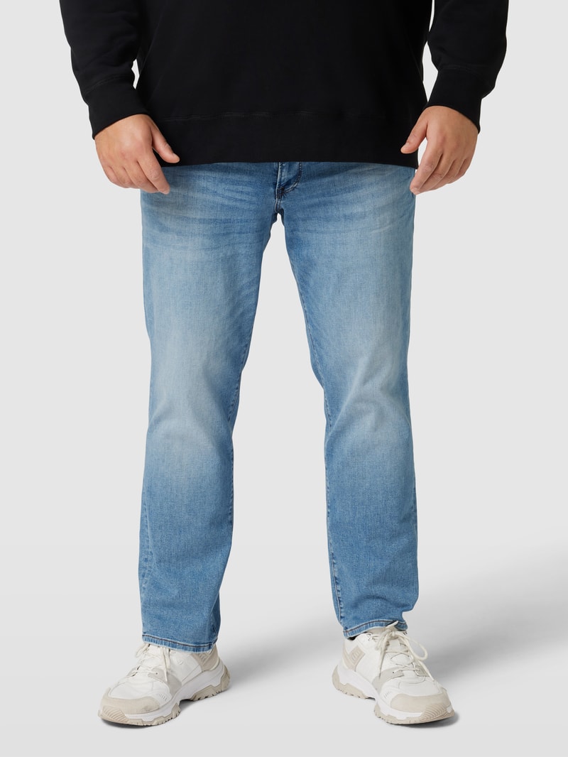 PLUS SIZE Jeans mit Label-Patch Modell 'GLENN' in jeans