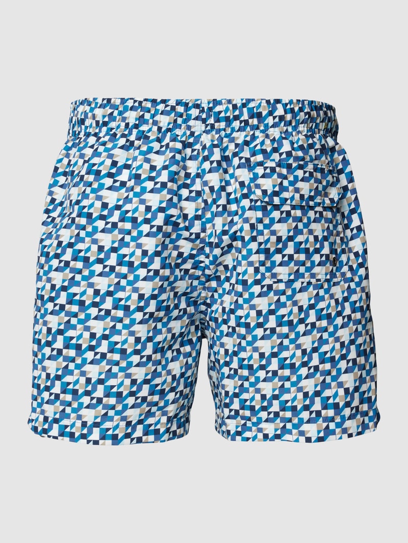 Badehose mit Allover-Muster in blau