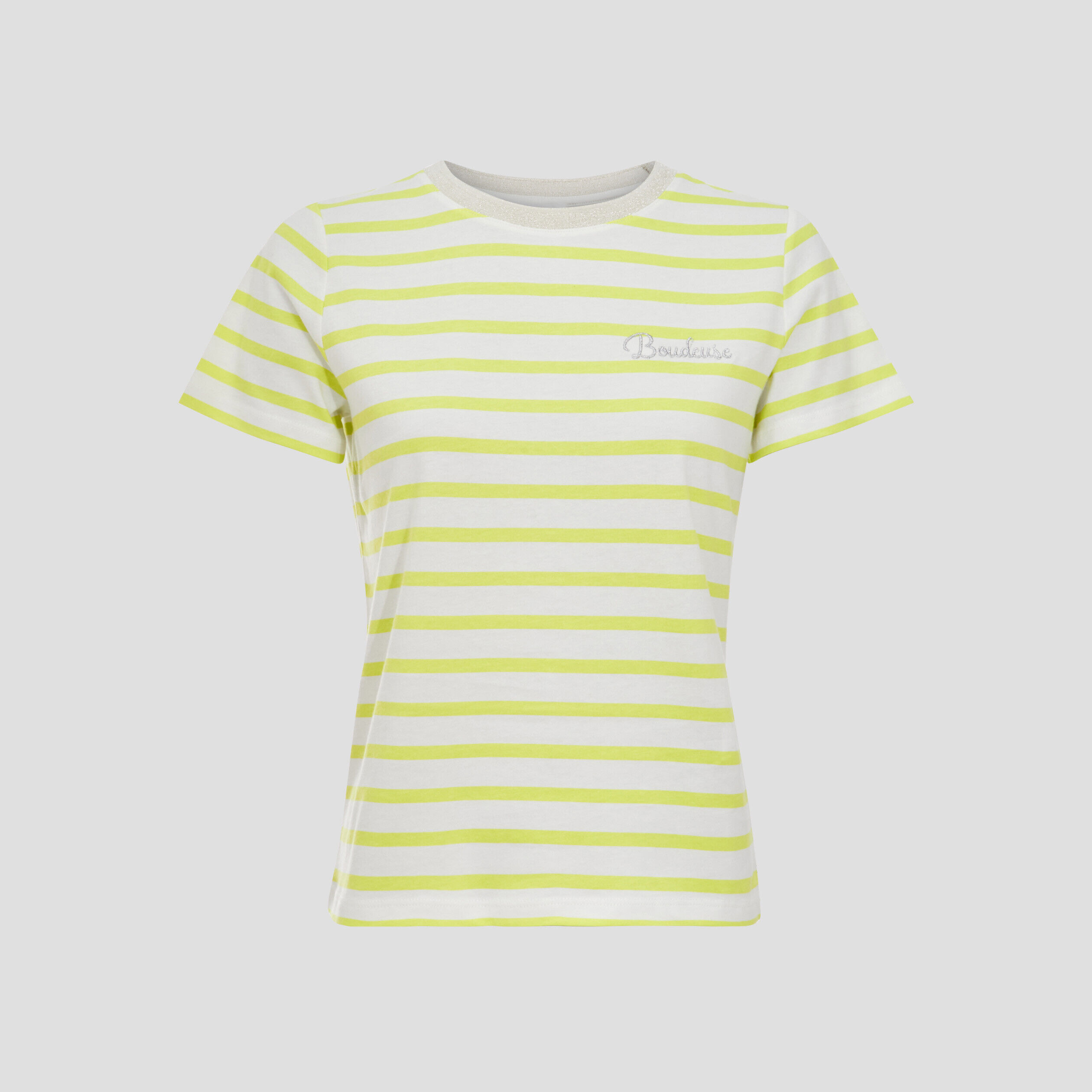 T-shirt manches courtes vert fluo femme | Cache Cache
