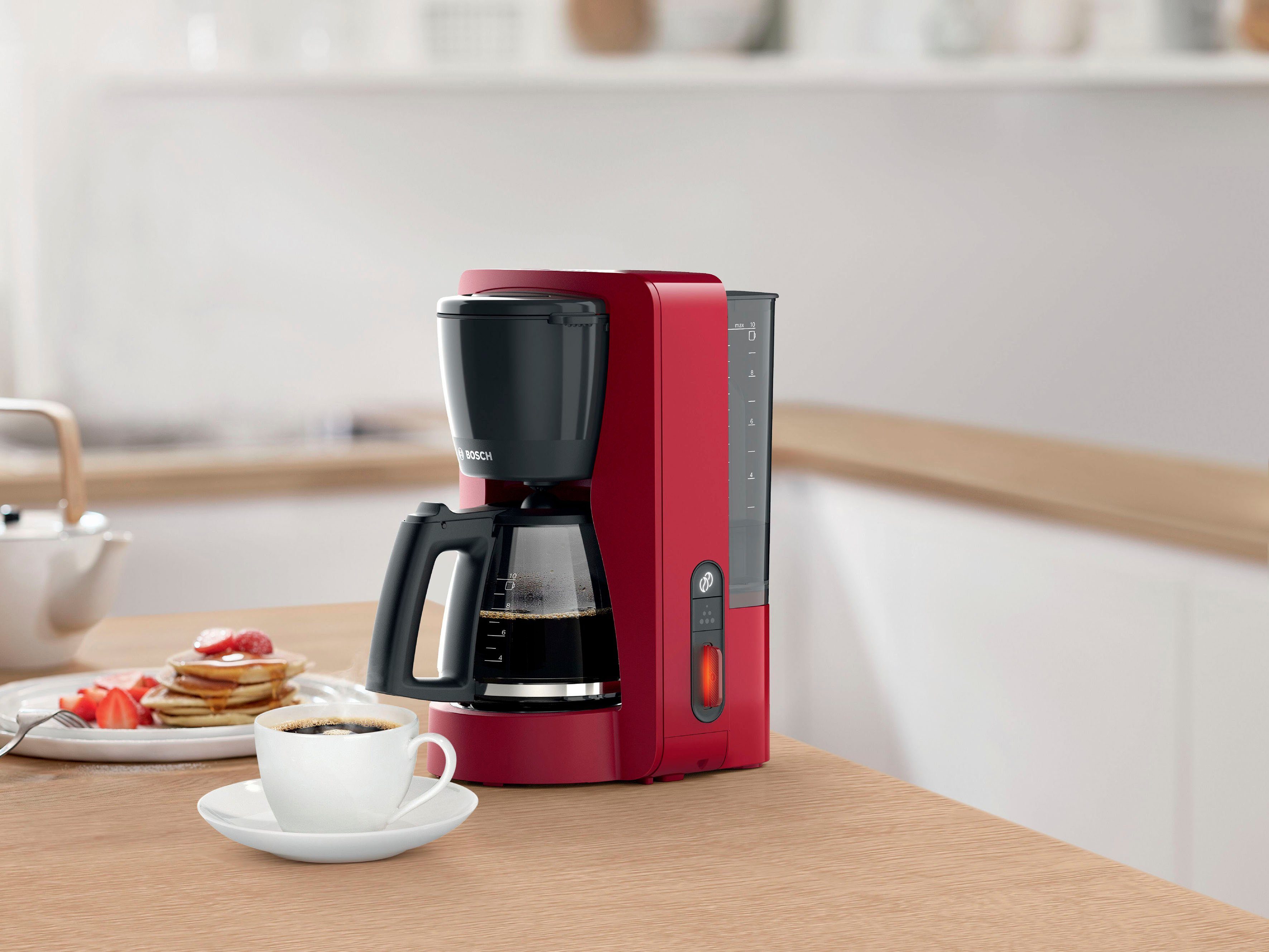 BOSCH Filterkaffeemaschine MyMoment TKA3M134, 1,25l Kaffeekanne, Papierfilter 1x4, 60min Warmhaltefunktion, Aroma intense, Entkalkungsprogramm, 1200 W