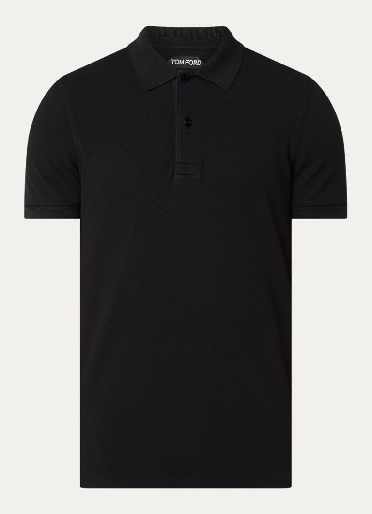 Tricou polo de tenis Tom Ford din bumbac piqué, ajustat