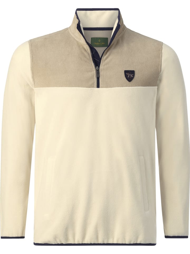Charles Colby Fleece-Sweatshirt DUKE DILLEN in wollweiß günstig kaufen