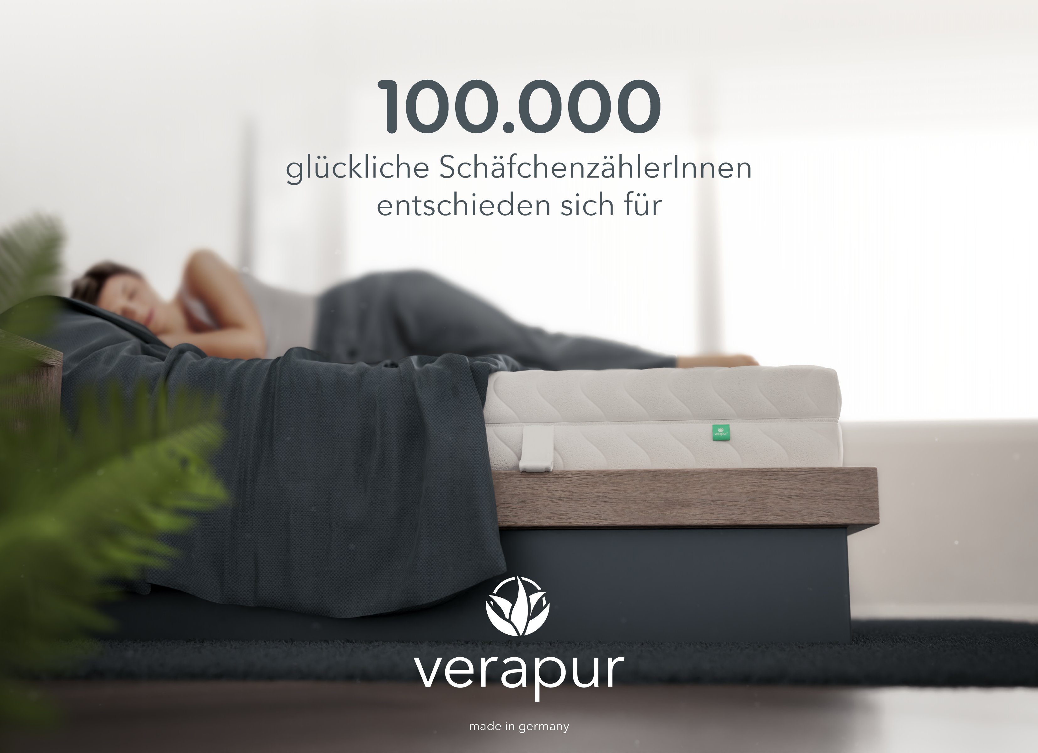 Taschenfederkernmatratze Classic, verapur, 21 cm hoch, 7 Zonen, Hergestellt in Deutschland, Atmungsaktiv durch Taschenfederkern