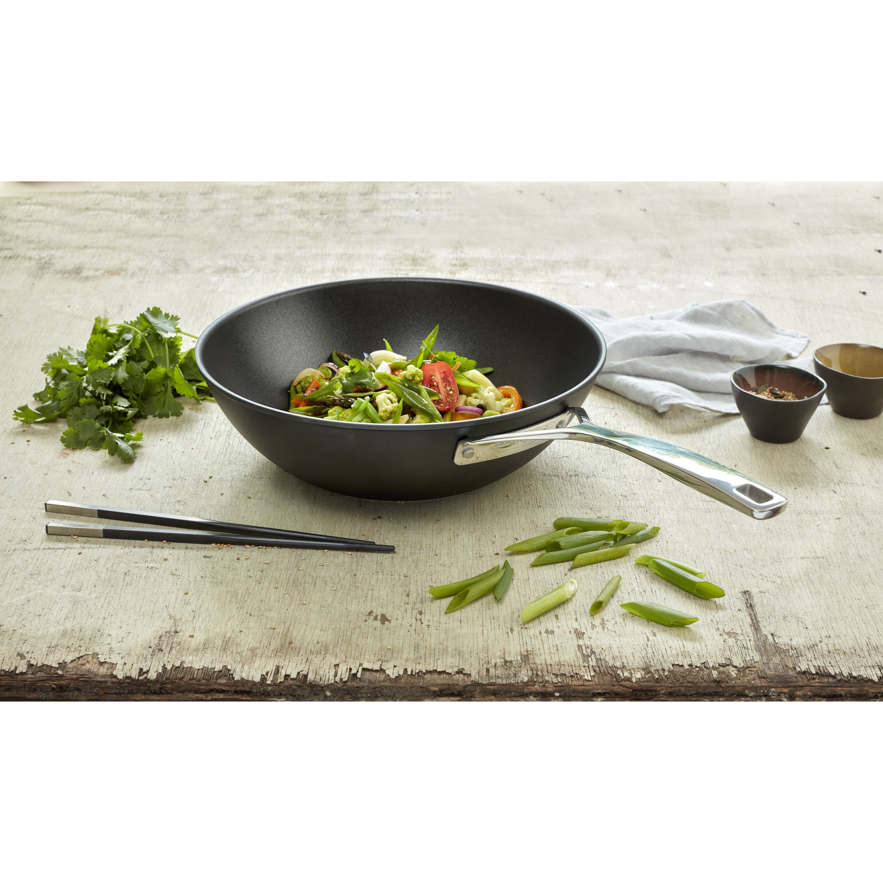 Wok, beschichtet, 30cm 30 cm, Aluminium