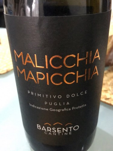 BarsentoMalicchia Mapicchia Primitivo Dolce 2020