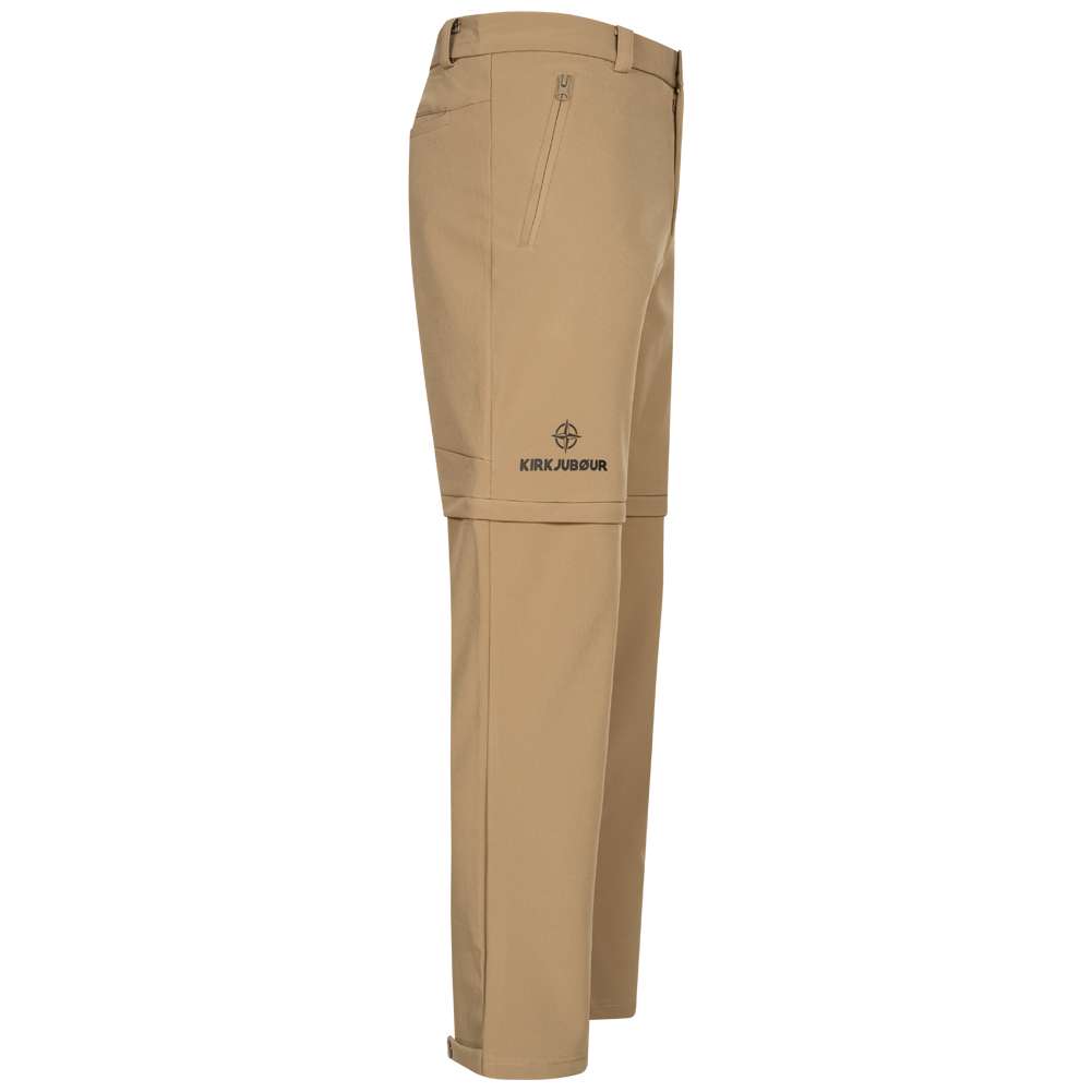 KIRKJUBØUR® Zip-Off Herren 2-in-1 Trekking Wanderhose braun