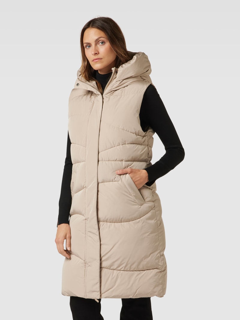 Steppweste mit Kapuze Modell 'Wanda' in beige