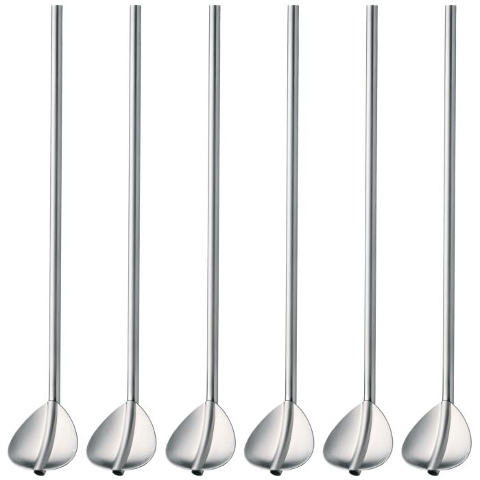 Trinkhalm/CocktaillÖffel-Set, 6-teilig