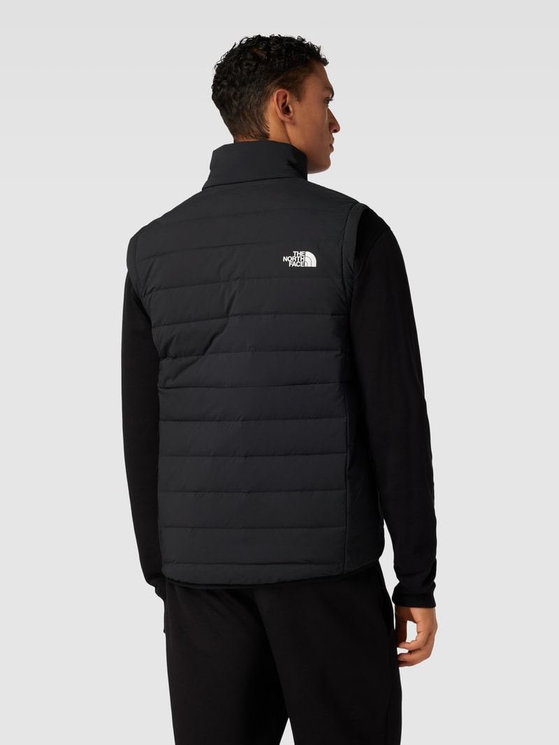 Steppweste mit Label-Detail Modell 'BELLEVIEW' in schwarz