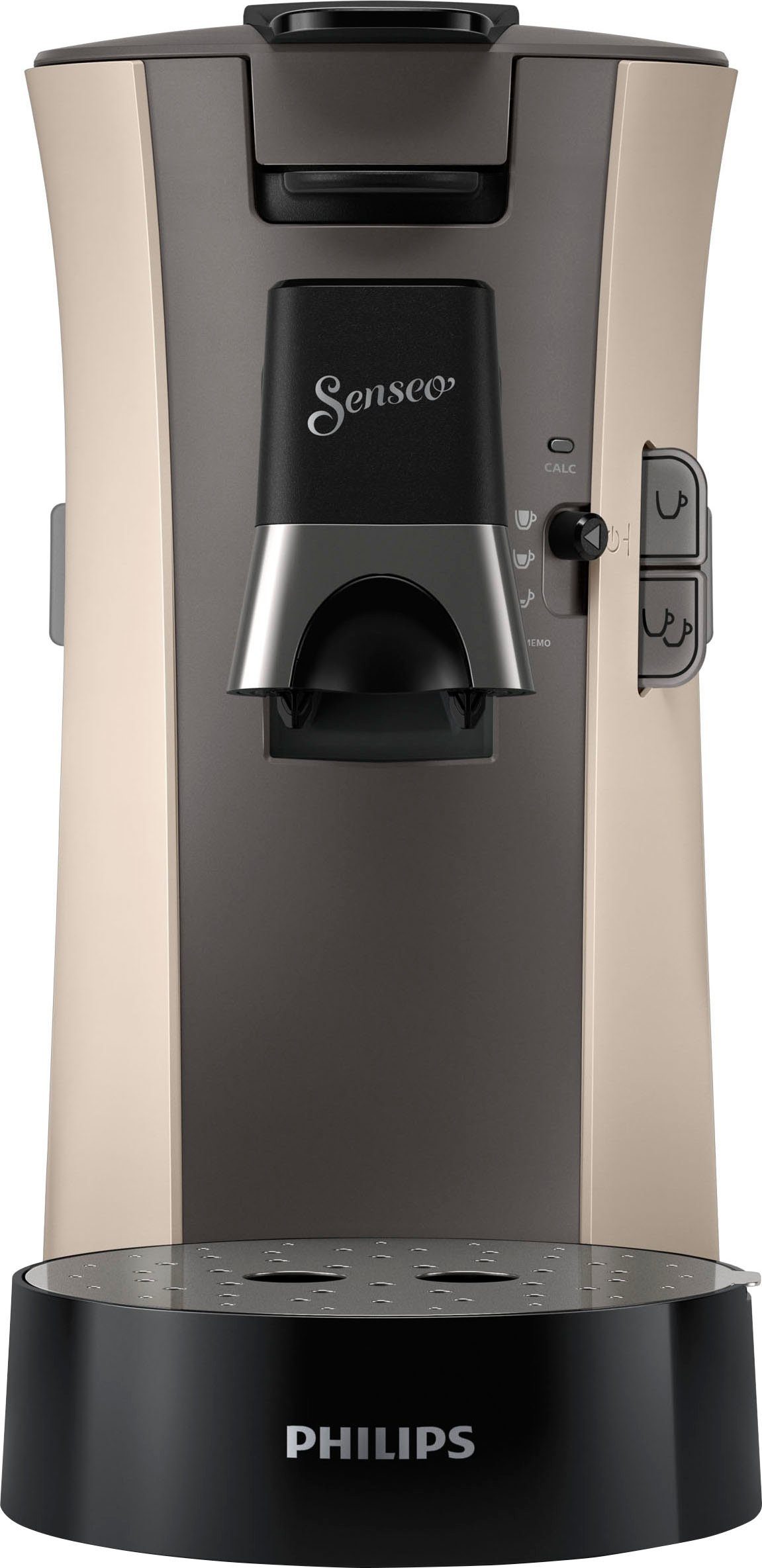Philips Senseo Kaffeepadmaschine Select CSA240/30, aus 21% recyceltem Plastik, +3 Kaffeespezialitäten, Memo-Funktion, inkl. Gratis-Zugaben im Wert von € 14,- UVP