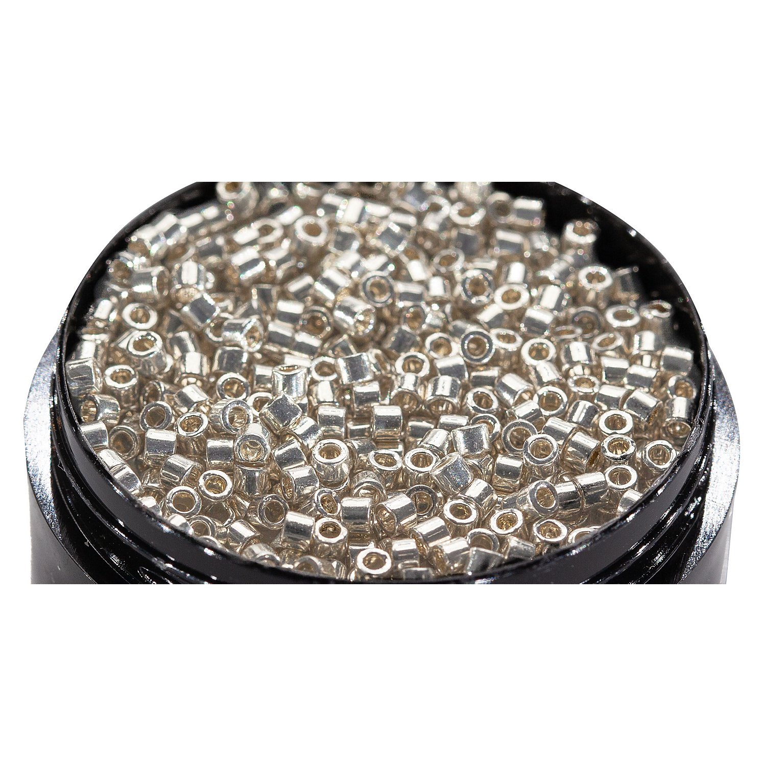 Miyuki-Perlen, silber-metallic, 2,2 mm Ø, 4 g