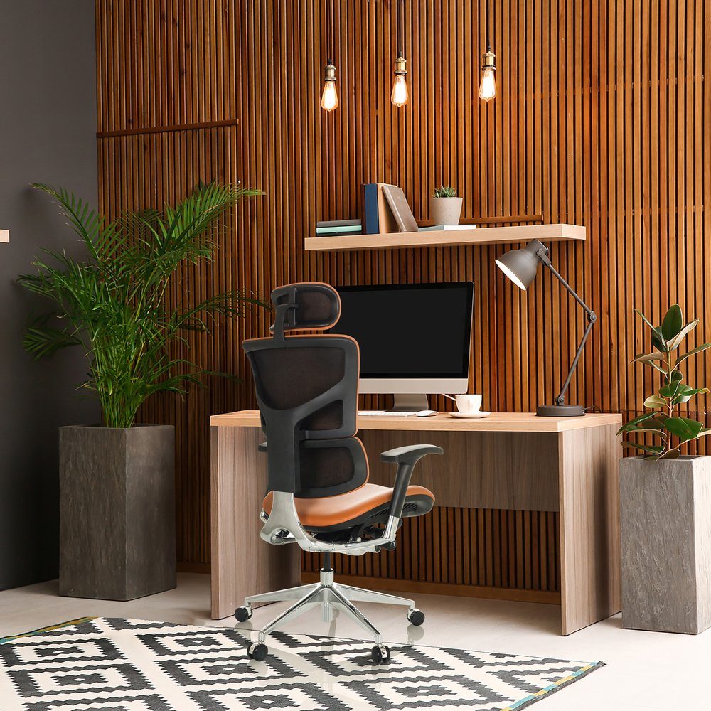 hjh OFFICE Drehstuhl Luxus Chefsessel ERGO-U2 L Leder (1 St), Bürostuhl ergonomisch