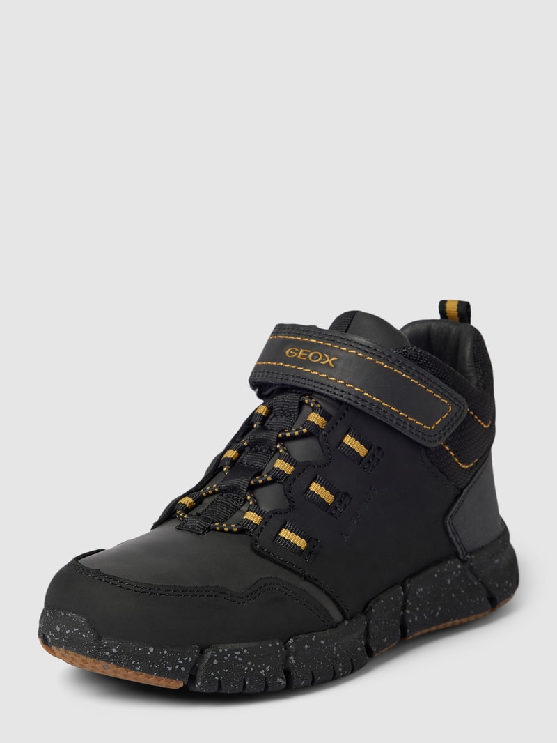 High Top Sneaker mit Kontrastbesatz in schwarz