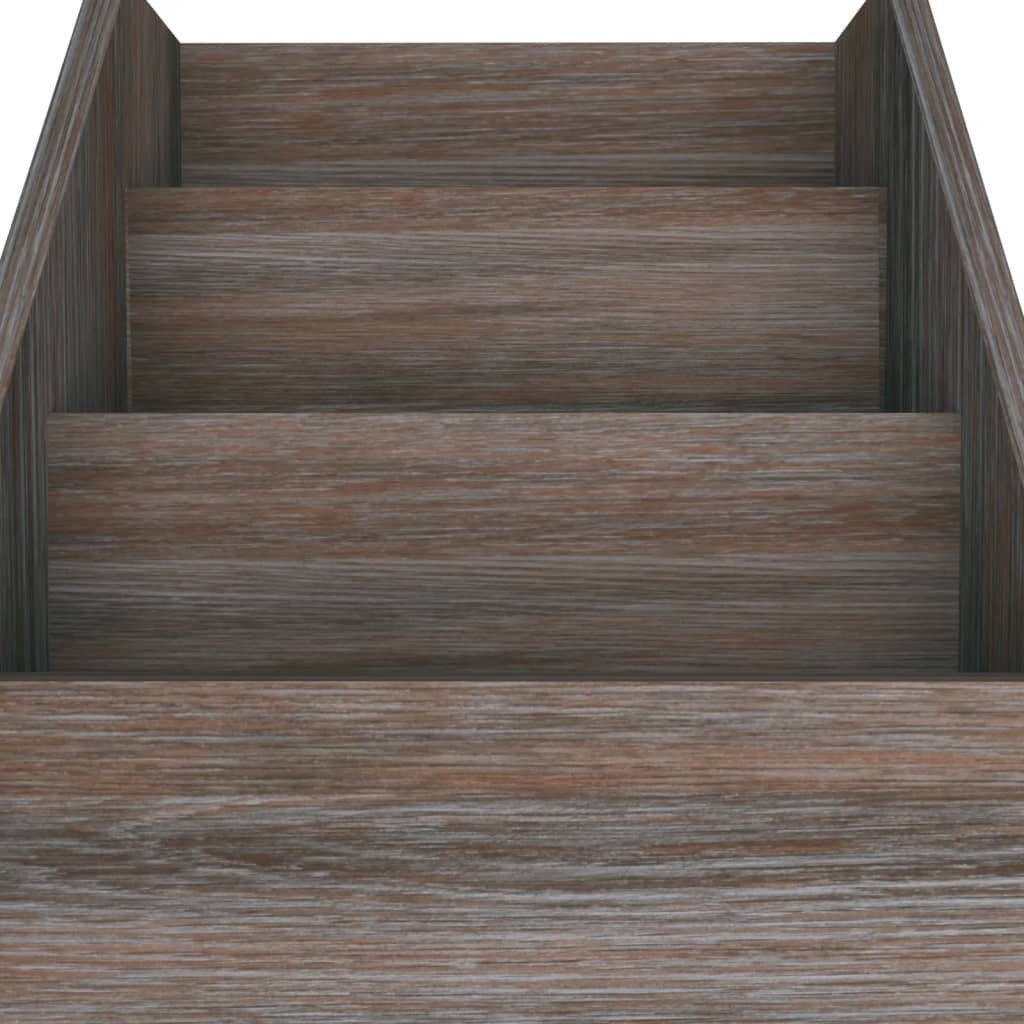 vidaXL Zeitungsständer Kinder-Bücherregal Grau Sonoma-Eiche 71x30x78,5cm Holzwerkstoff (1 St)