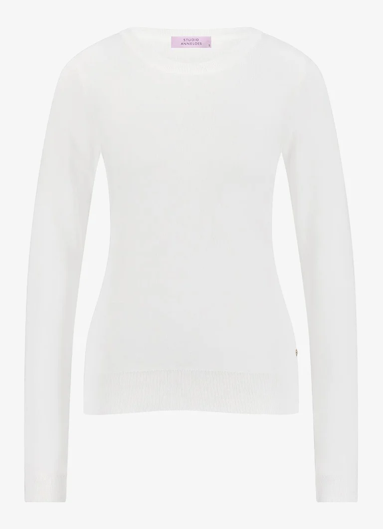Maglione girocollo a maglia fine Studio Anneloes Lana