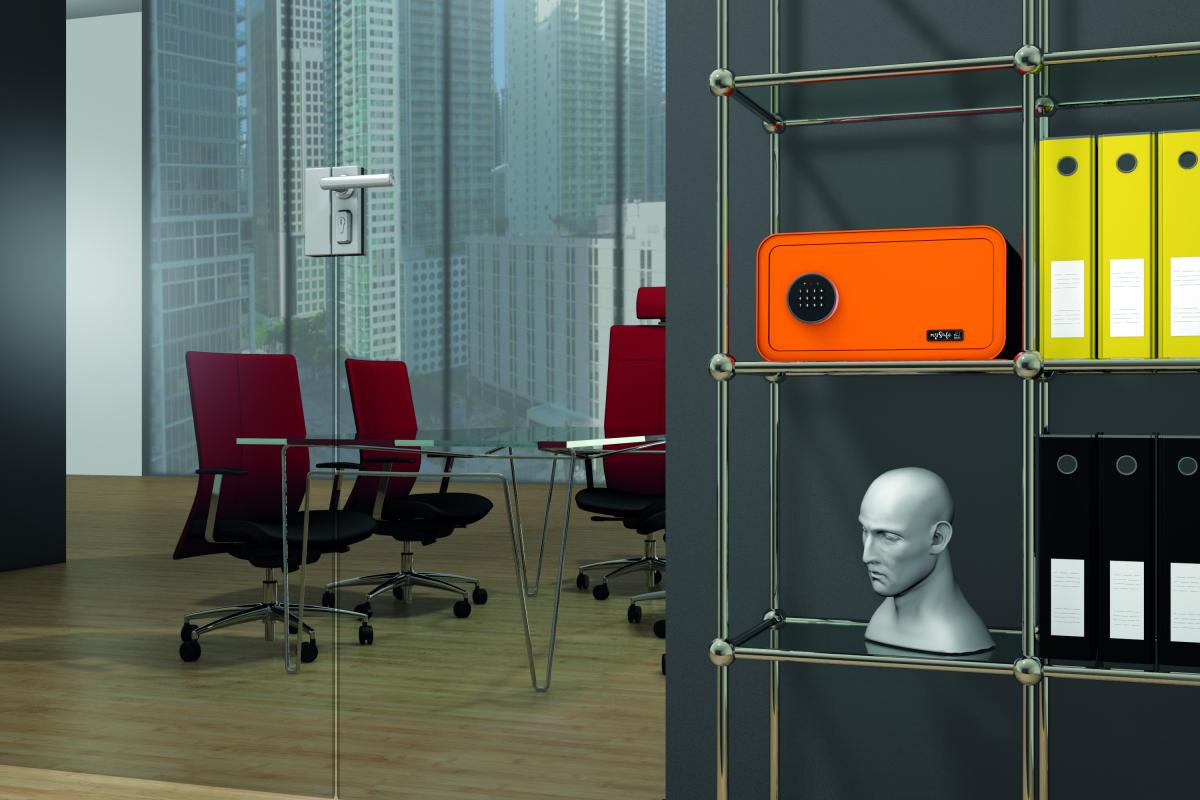 Basi mySafe 350 FP mit Fingerabdruckscanner, Orange