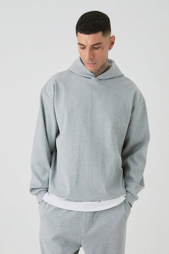 Tall gerippter Oversize Hoodie