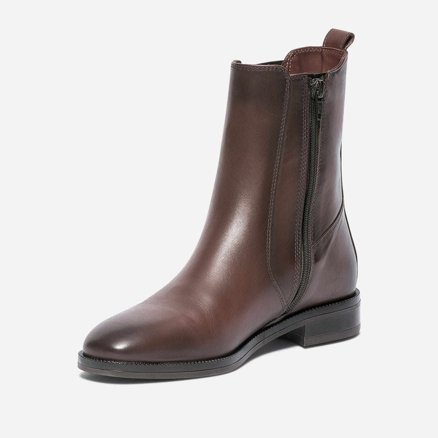 Chelsea boots cognac en cuir