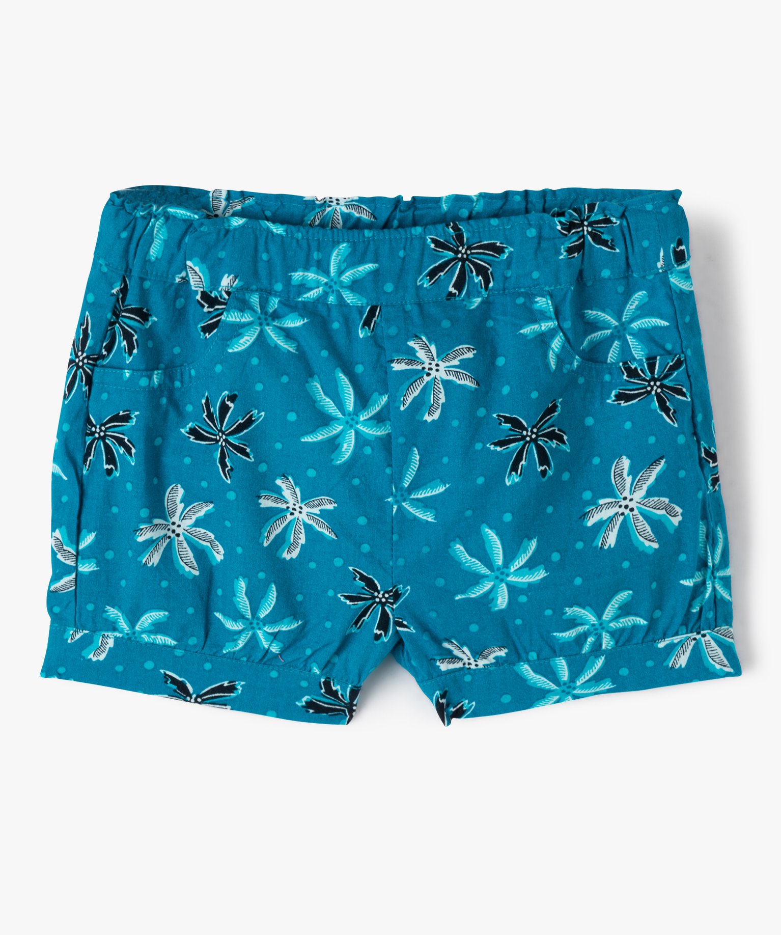 Short bébé fille à motifs fleuris bleu | GEMO