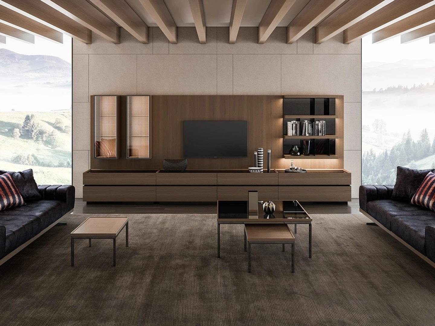 JVmoebel Wohnwand Wohnwand Wohnzimmer TV-Ständer Komplett Wandschrank TV Rahmen, (1-St., 1x nur Wohnwand), Made in Europa
