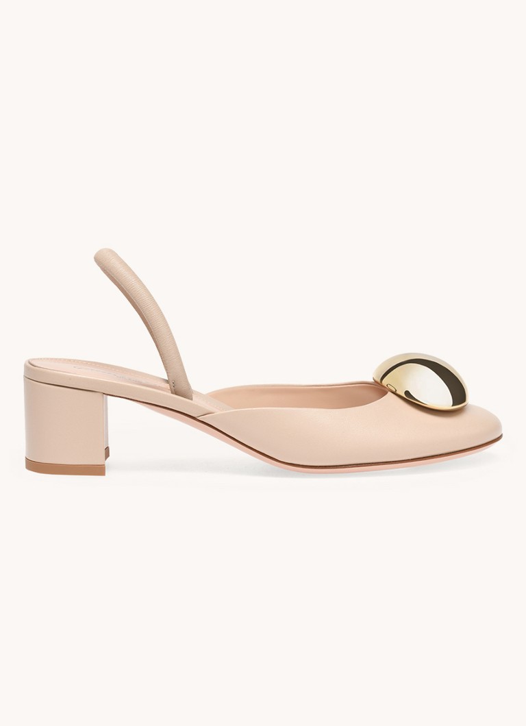 Gianvito Rossi Sandália Sphera 45 com tira de couro