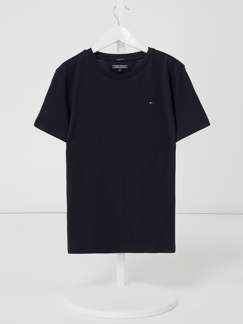 T-Shirt aus Bio-Baumwolle in marineblau