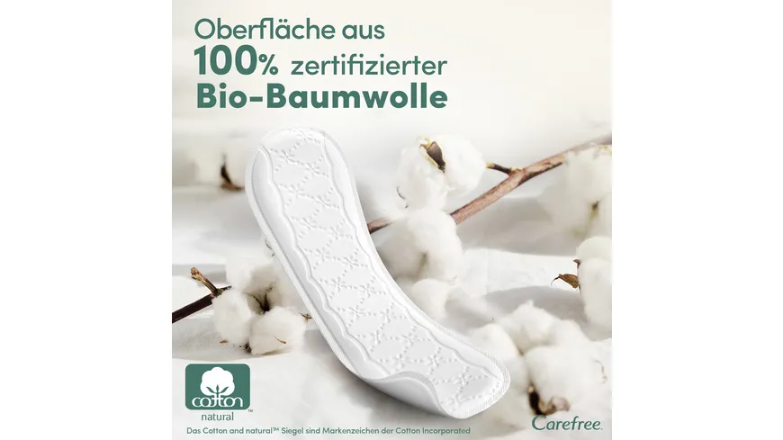 Carefree Slipeinlagen Organic Cotton Long