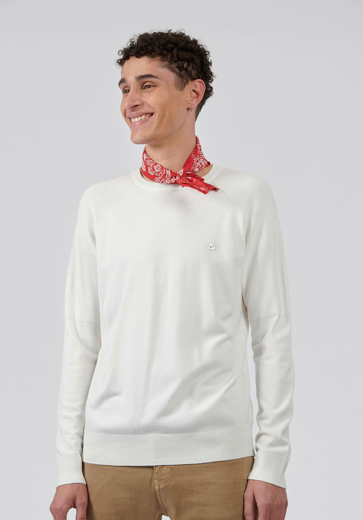 MAYER  Pull blanc homme