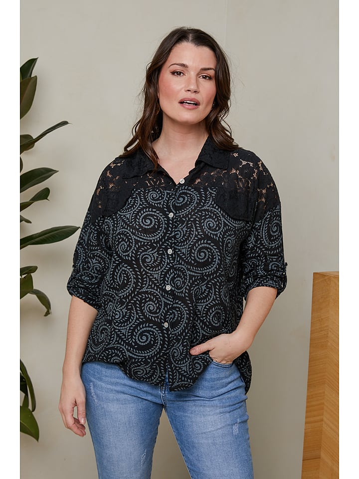 Curvy Lady Hemd in Schwarz günstig kaufen