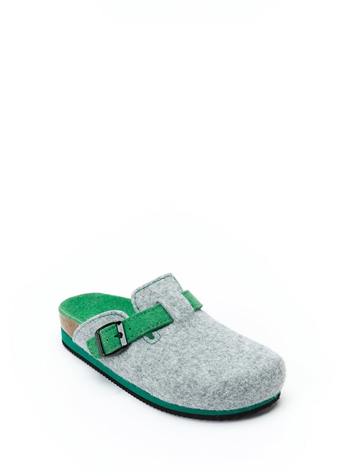 Mandel Clogs in Grau/ Grün günstig kaufen