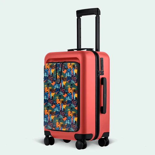 LHR Boulogne orange 4-wheel hard-shell suitcase