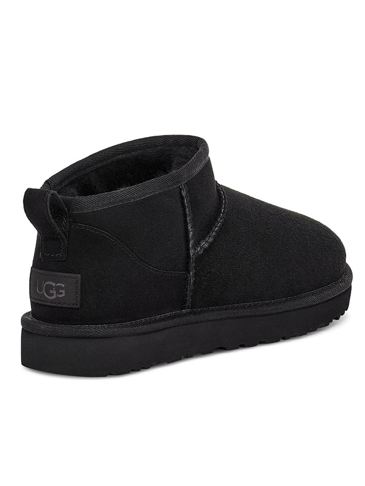 UGG Lammfell-Ankle-Boots in Schwarz günstig kaufen