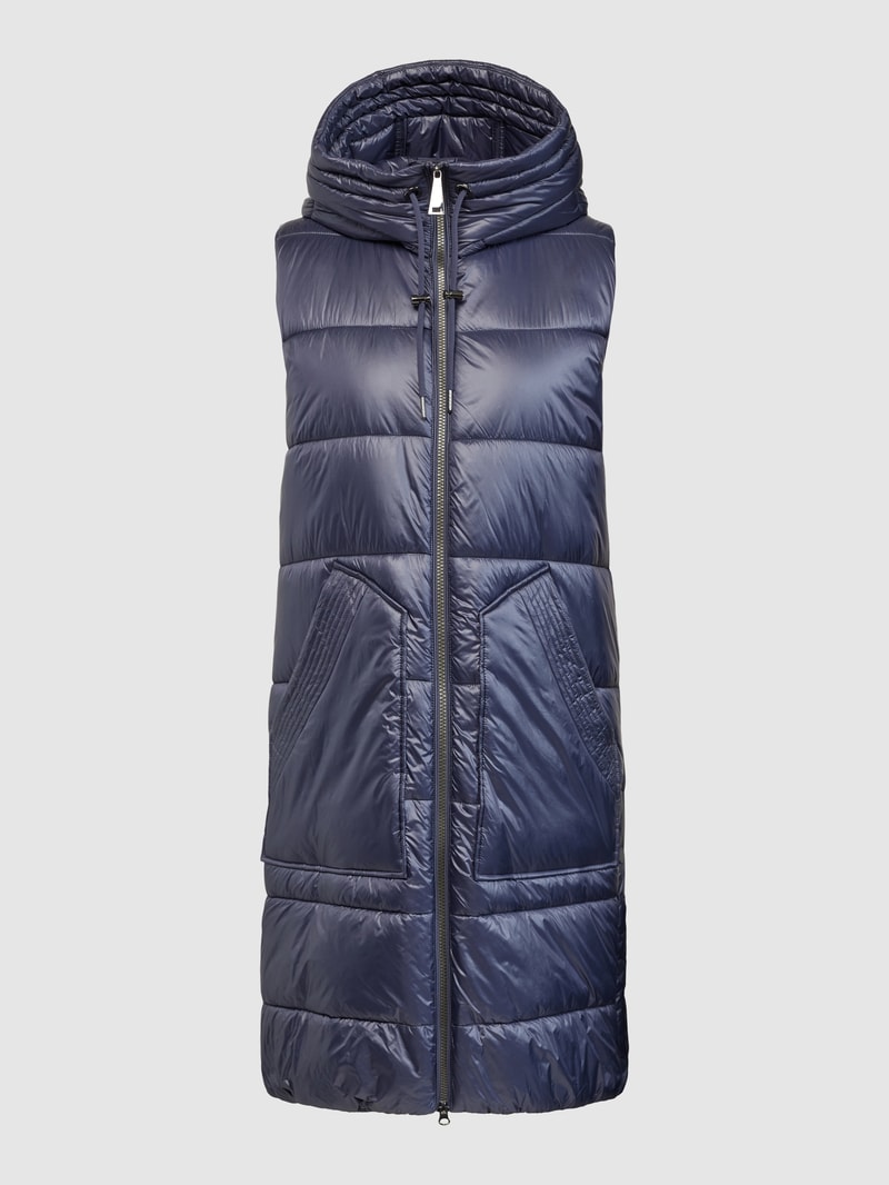Weste mit seitlichen Eingrifftaschen in rauchblau