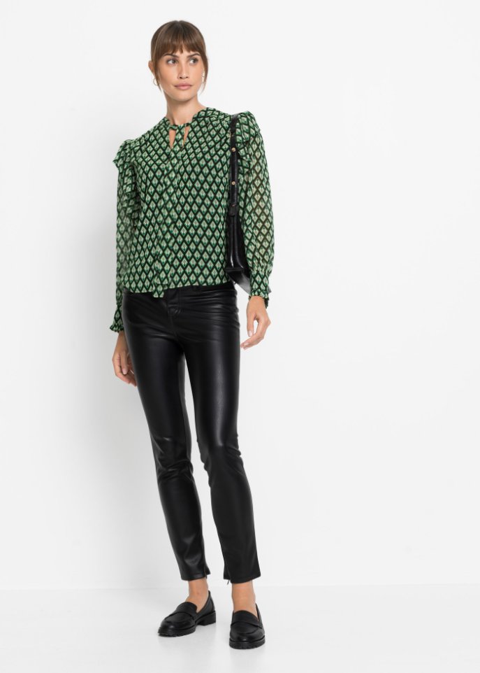 Bluse mit Volants