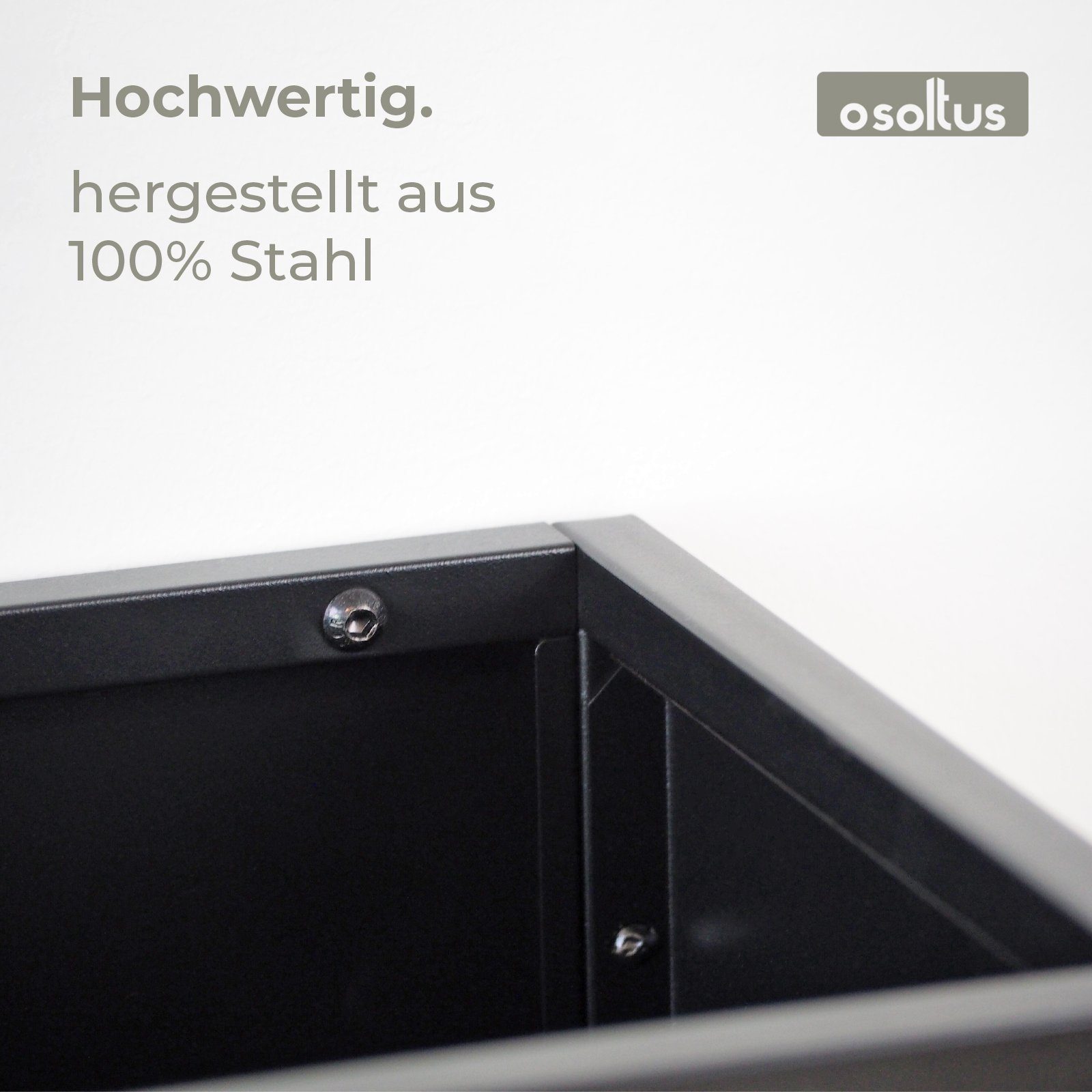 osoltus Raumteiler osoltus Pflanzkasten Raumteiler cube black schwarz Konsole 80cm