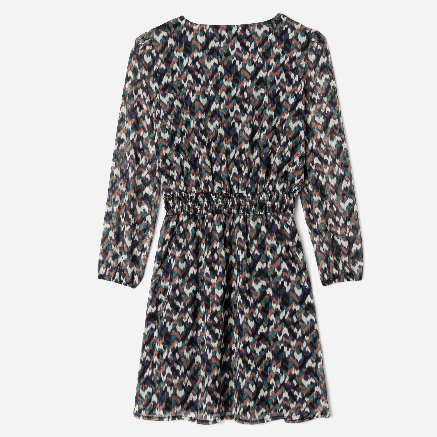 Robe bleue à motif ethnique