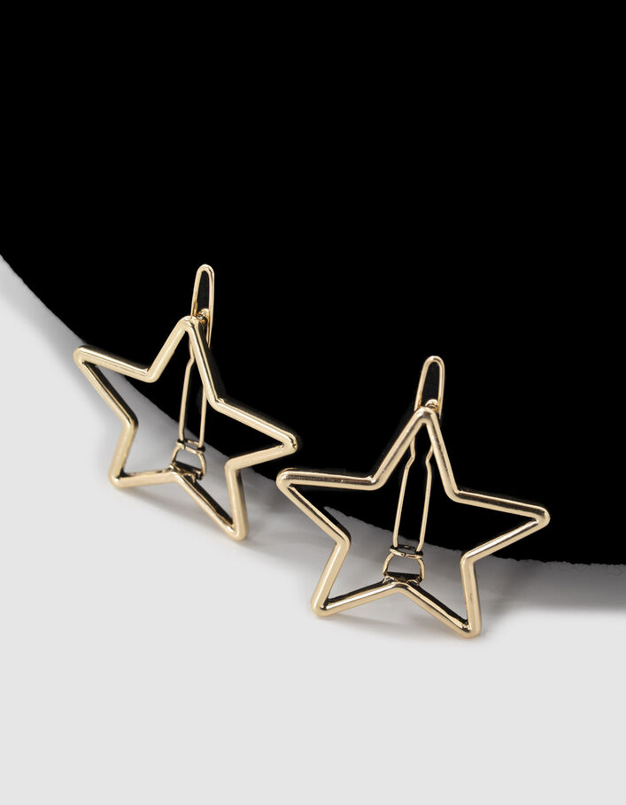 Barrettes étoiles métal doré fille