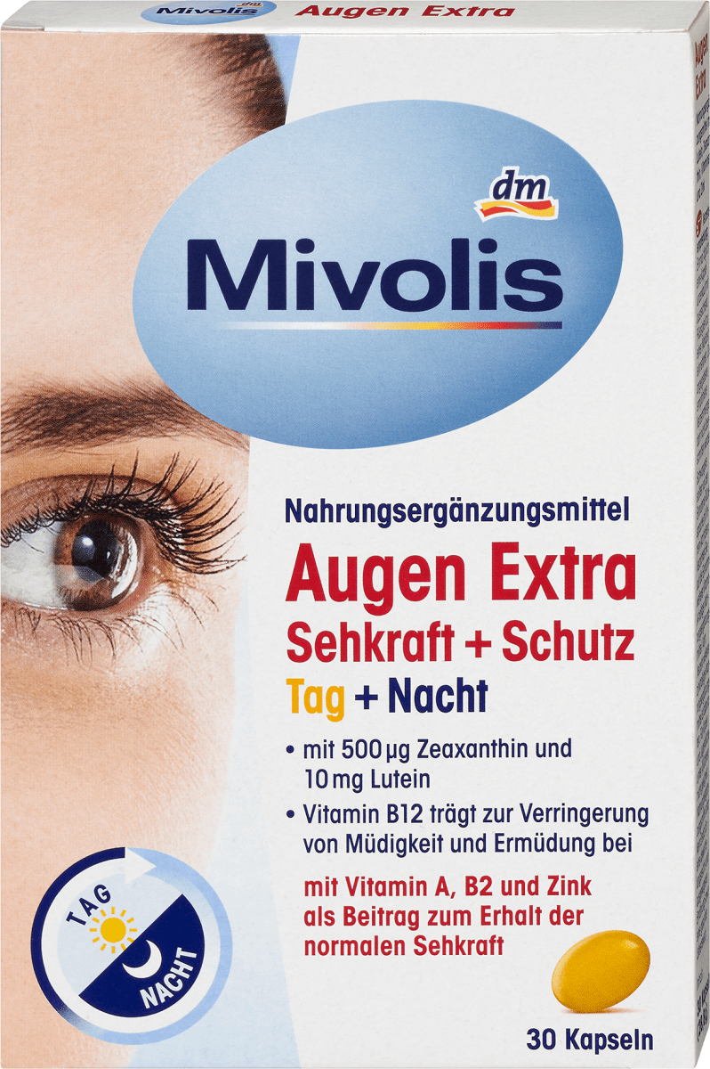 Augen Extra Sehkraft + Schutz, Tag + Nacht, Kapseln, 30 St., 30 St