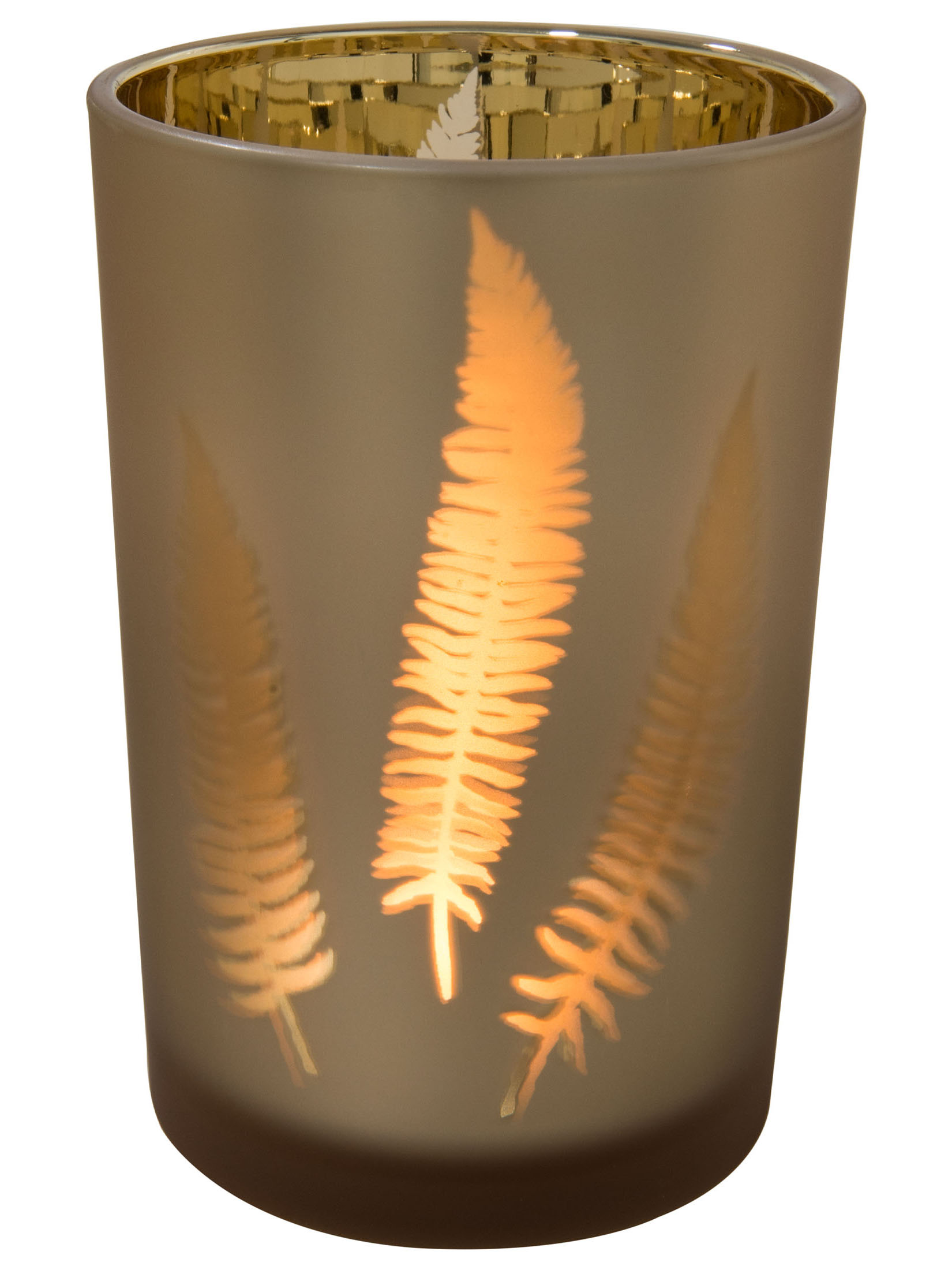 Golden Leaves Teelichthalter, Gold