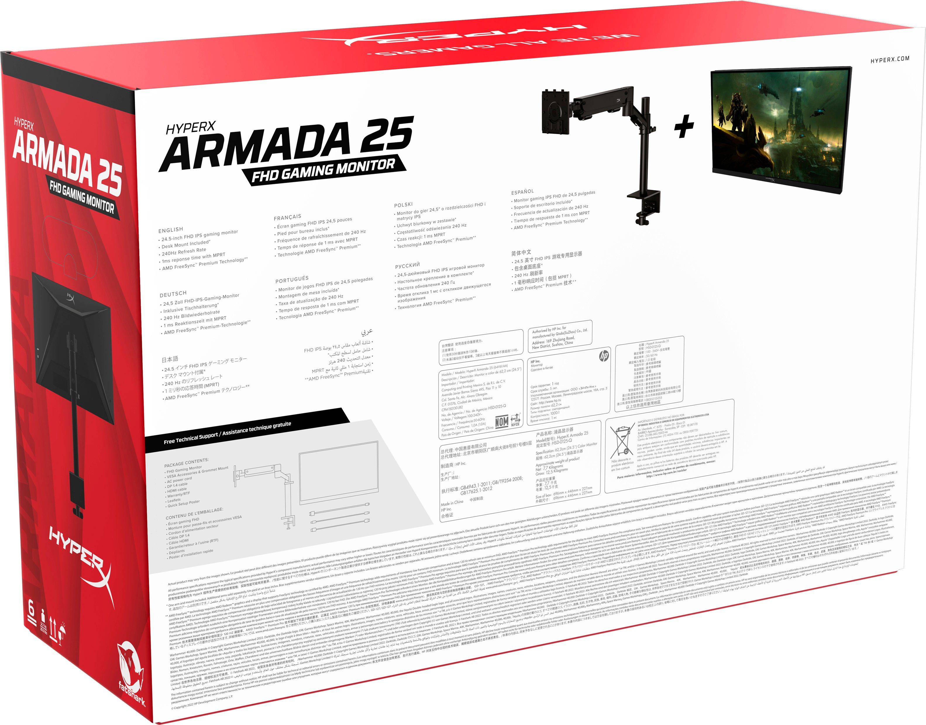 HyperX Armada 25 Gaming-Monitor (62,23 cm/24,5 