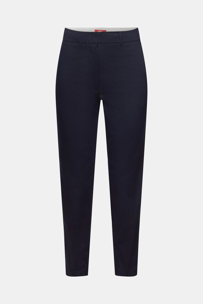 Schmal geschnittene Hose mit hohem Bund