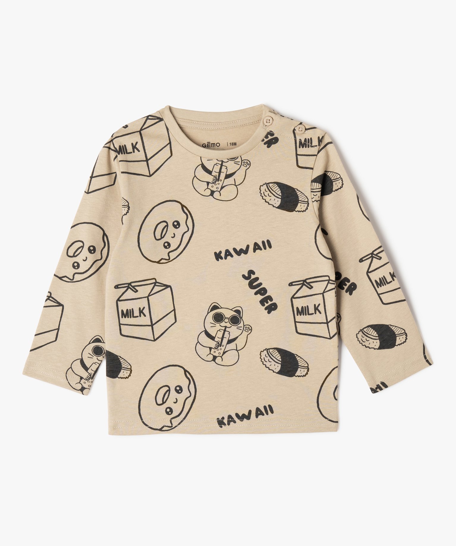 Tee-shirt manches longues en coton bébé Garçon (lot de 3) jaune | GEMO