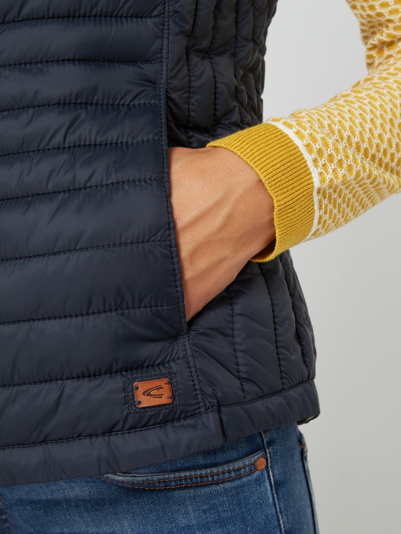 Jacke aus gewachster Baumwolle Modell 'Belsay' in marineblau