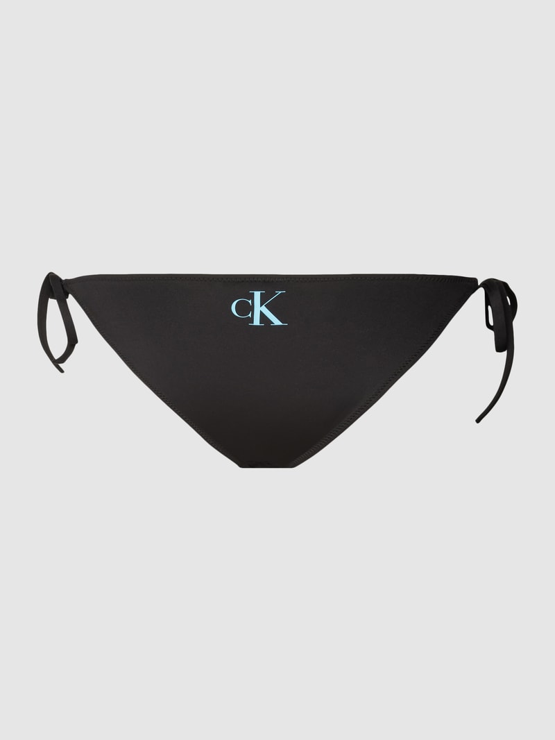 Bikini-Slip mit Label-Print Modell 'MONOGRAM' in schwarz