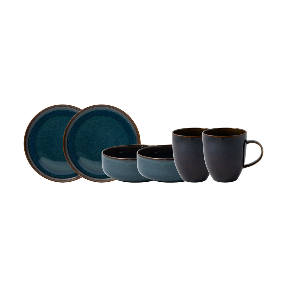 like. by Villeroy & Boch Set Petit-Dejeuner 6pcs Crafted Denim service de vaisselle