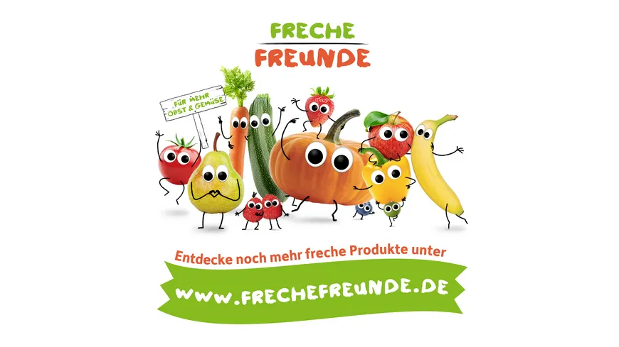 Freche Freunde Fruchtpüree Quetschie Banane, Apfel, Erdbeere & Himbeere 100 g