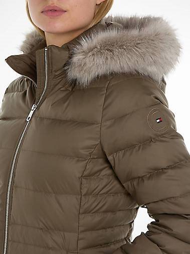 TOMMY HILFIGER Damen Daunenjacke mit Kapuze TYRA DOWN JACKET WITH FUR