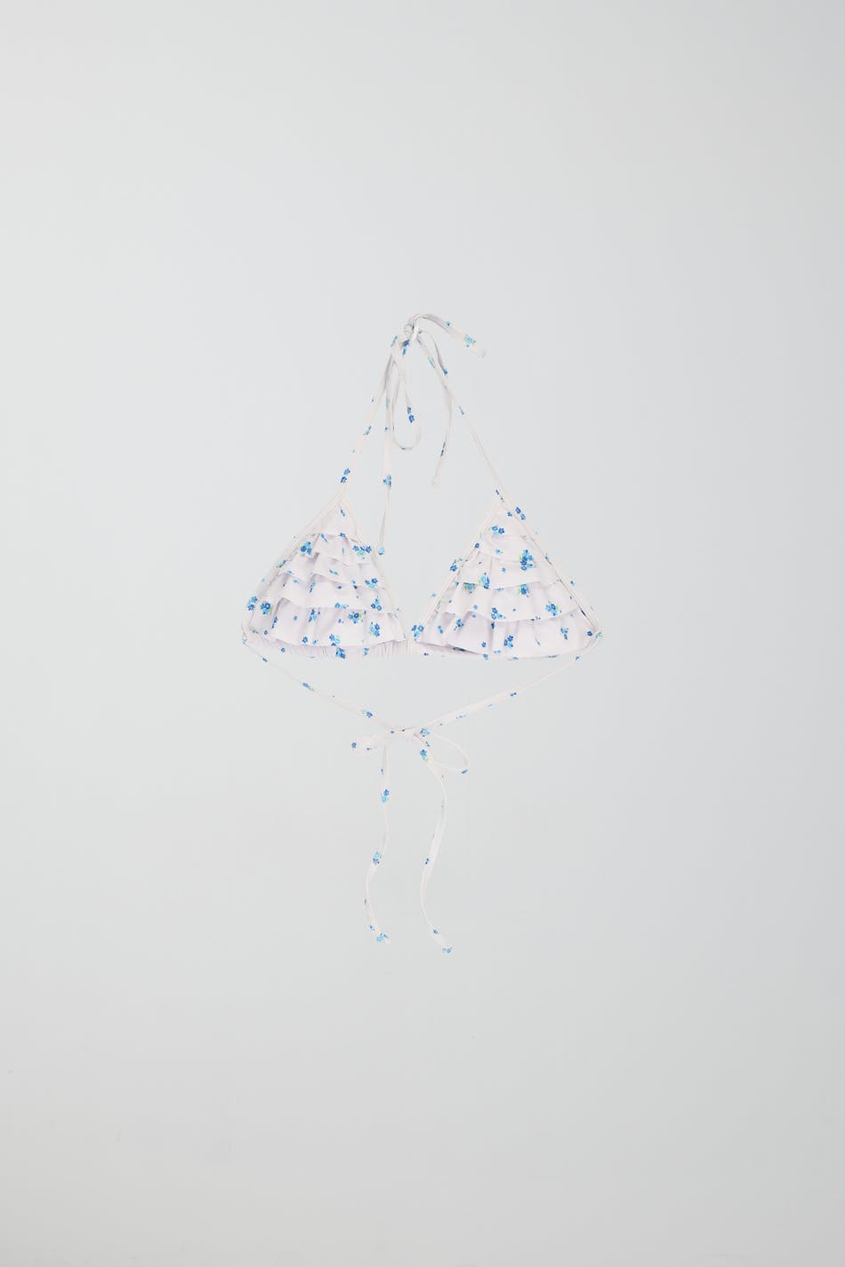 Frill halterneck bikini triangle